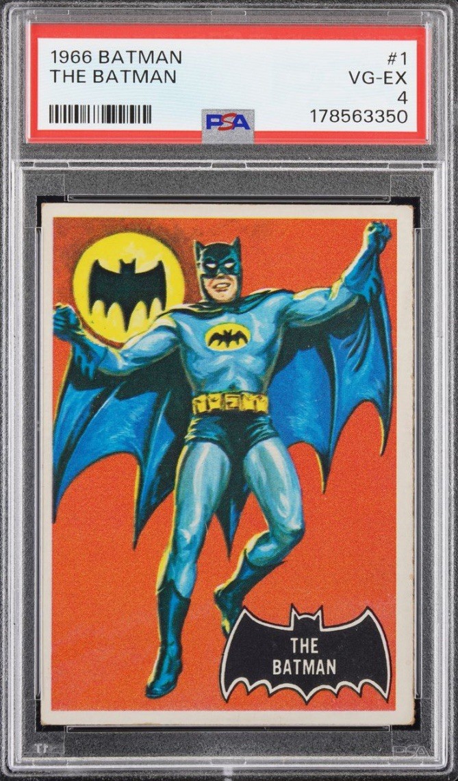 1966 Topps Batman Black Bat #1 The Batman PSA 4 VG-EX RC Batman Rookie 