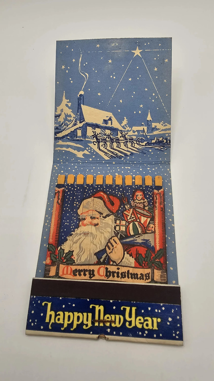 Vintage 1930s Feature Matchbook Santa Claus Lees Chinese Restaurant Manchester Vintage 1930s Feature Matchbook Santa Claus Lees Chinese Restaurant Manchester