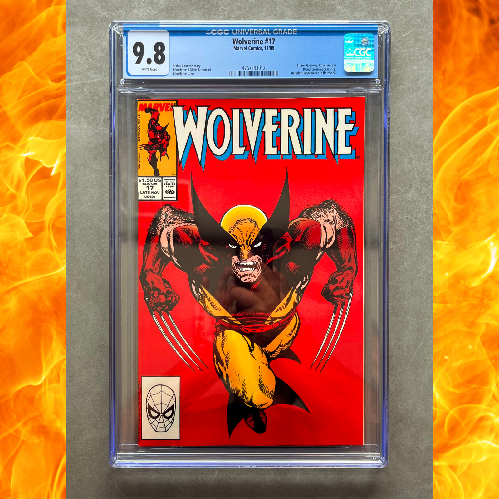 🔥 Wolverine #17 CGC 9.8 NM/M (Marvel 1989) Classic John Byrne Cover Art 🔥