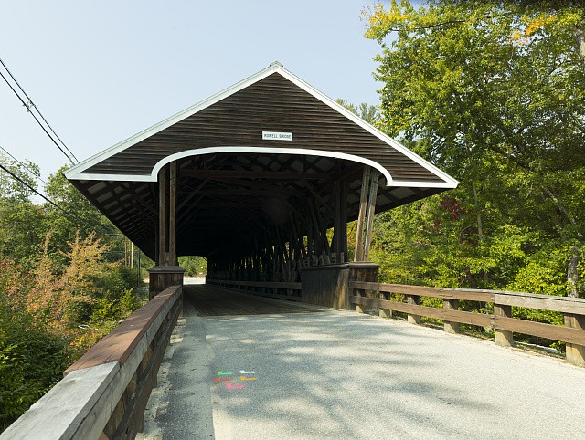 West Hopkinton New Hampshire Rowell's Covered Bridge 2017 Contoocook River