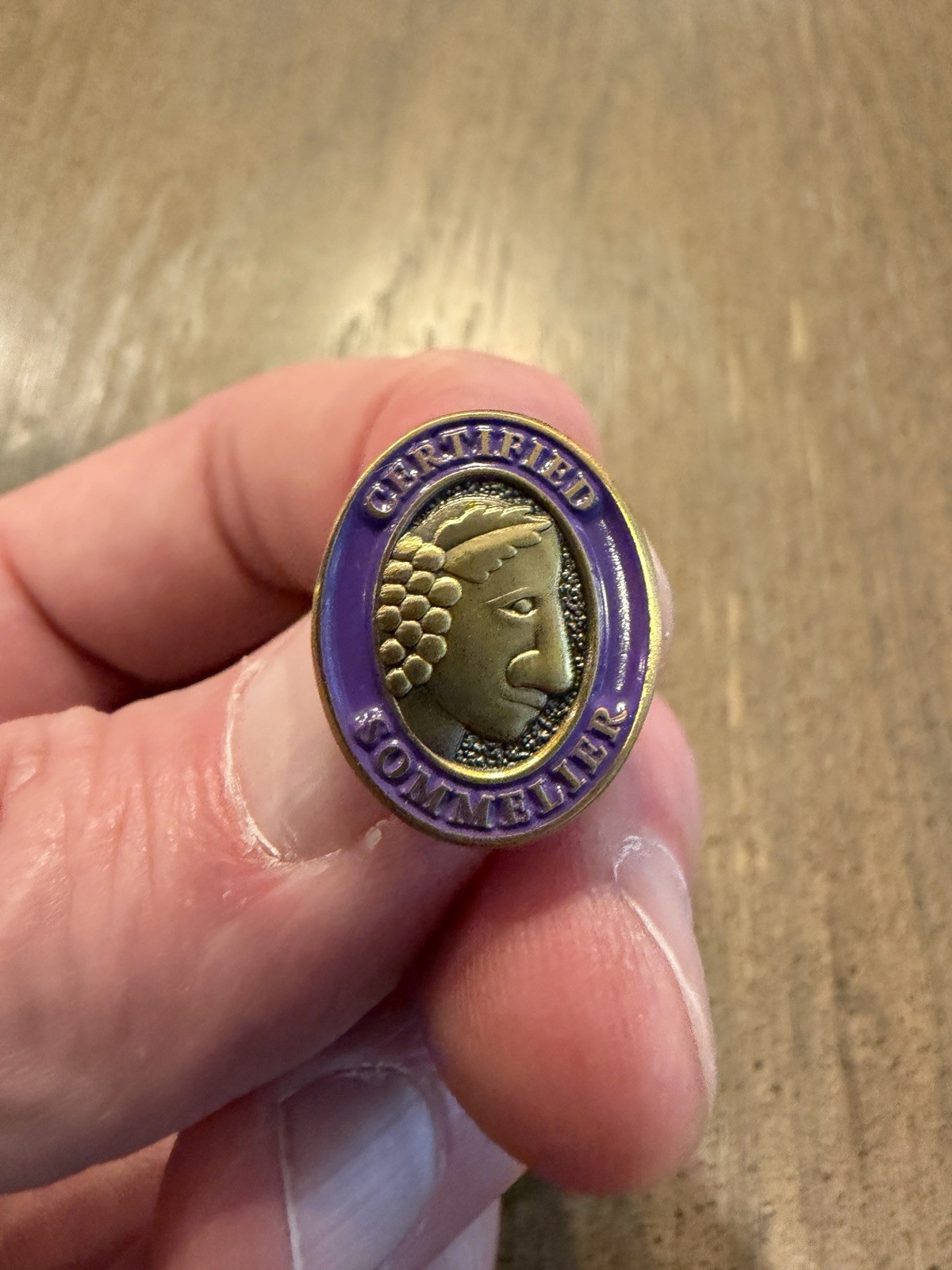 Certified Sommelier Lapel Pin , Vintage Design Certified Sommelier Lapel Pin , Vintage Design