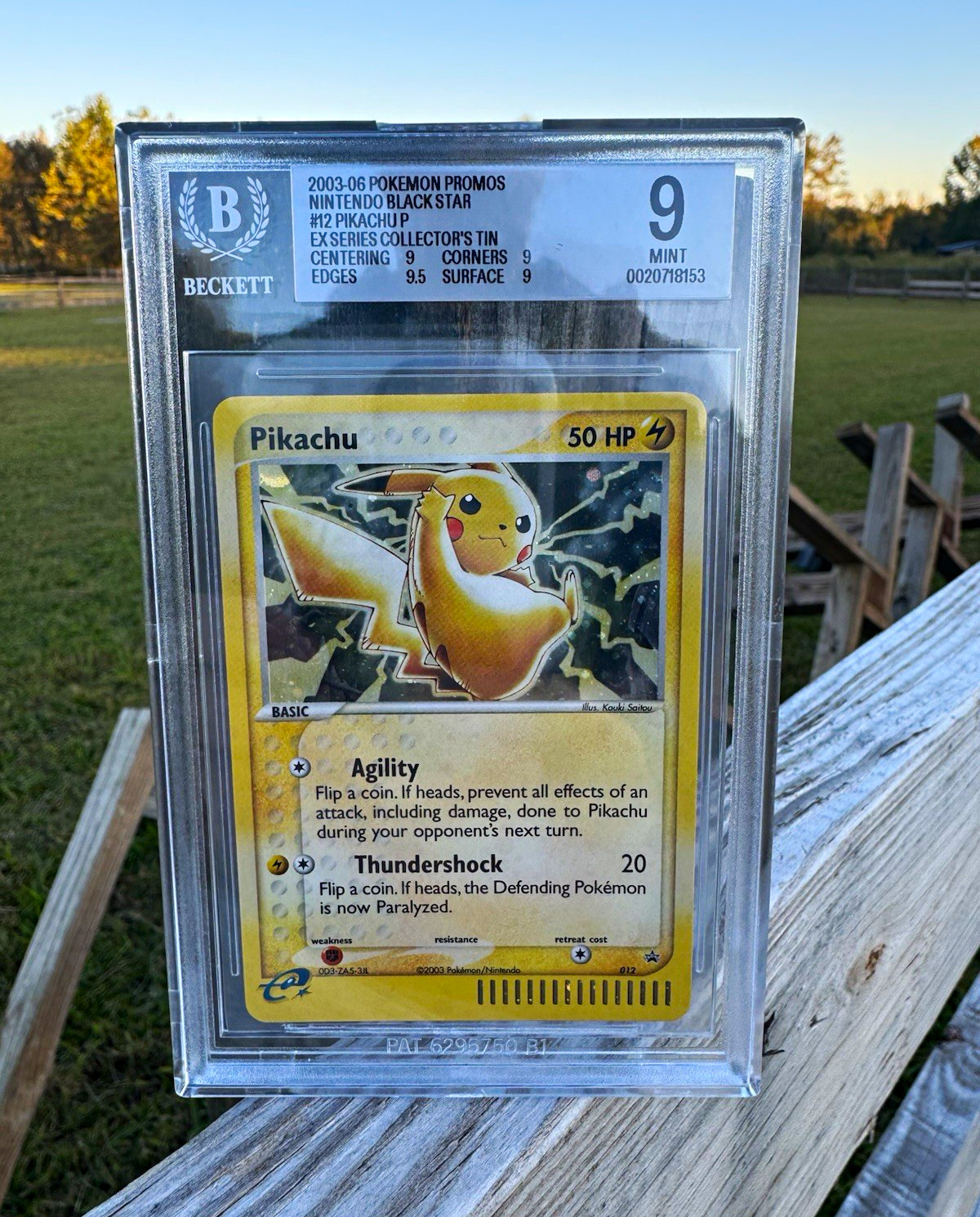 LOW POP 2003 Pokémon TCG Pikachu Black Star Promo 012 Holo BGS 9 LOW POP 2003 Pokémon TCG Pikachu Black Star Promo 012 Holo BGS 9