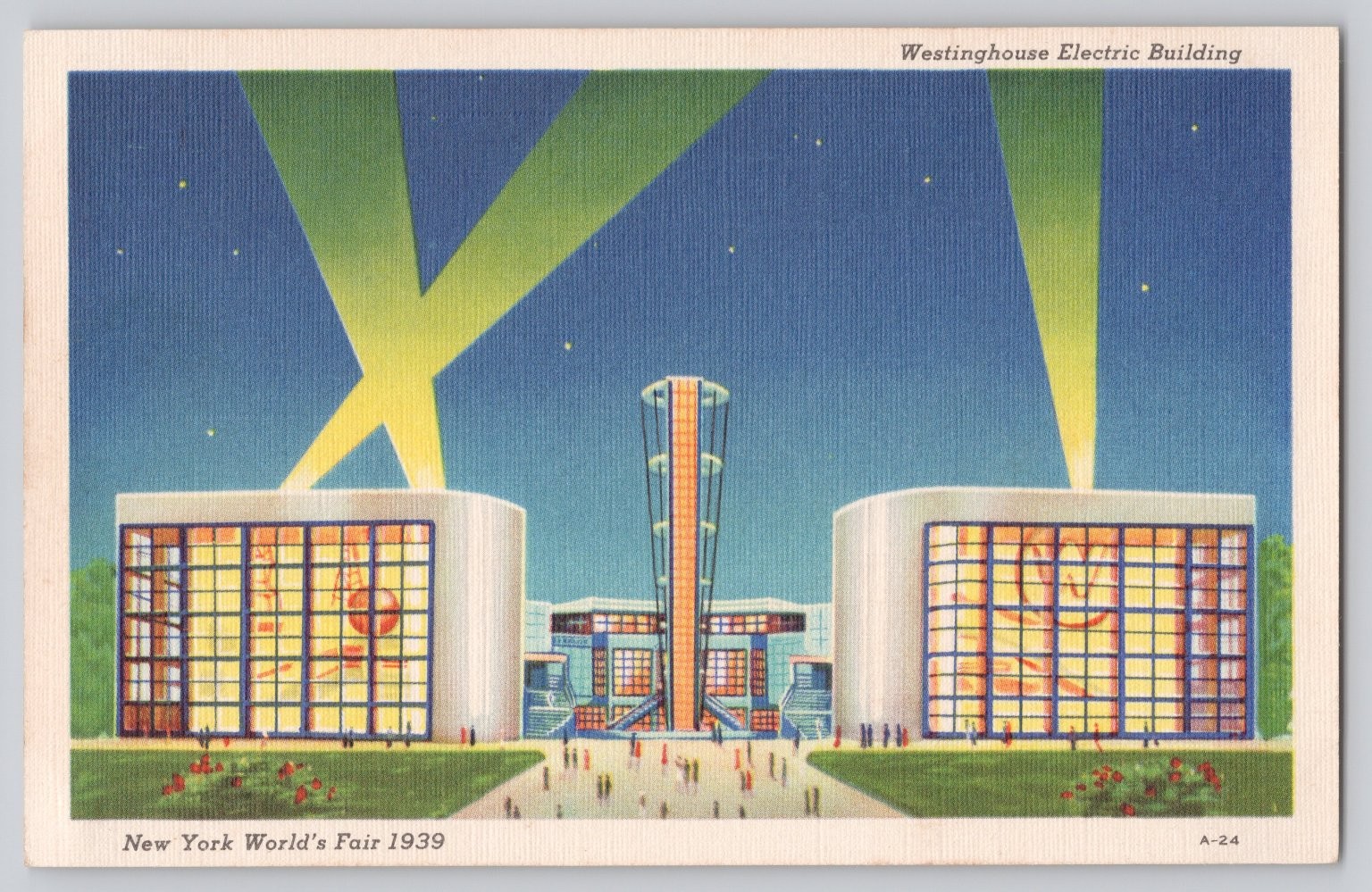 1939 NY World's Fair Westinghouse Electric Building Postcard Grinnell 1939 NY World's Fair Westinghouse Electric Building Postcard Grinnell