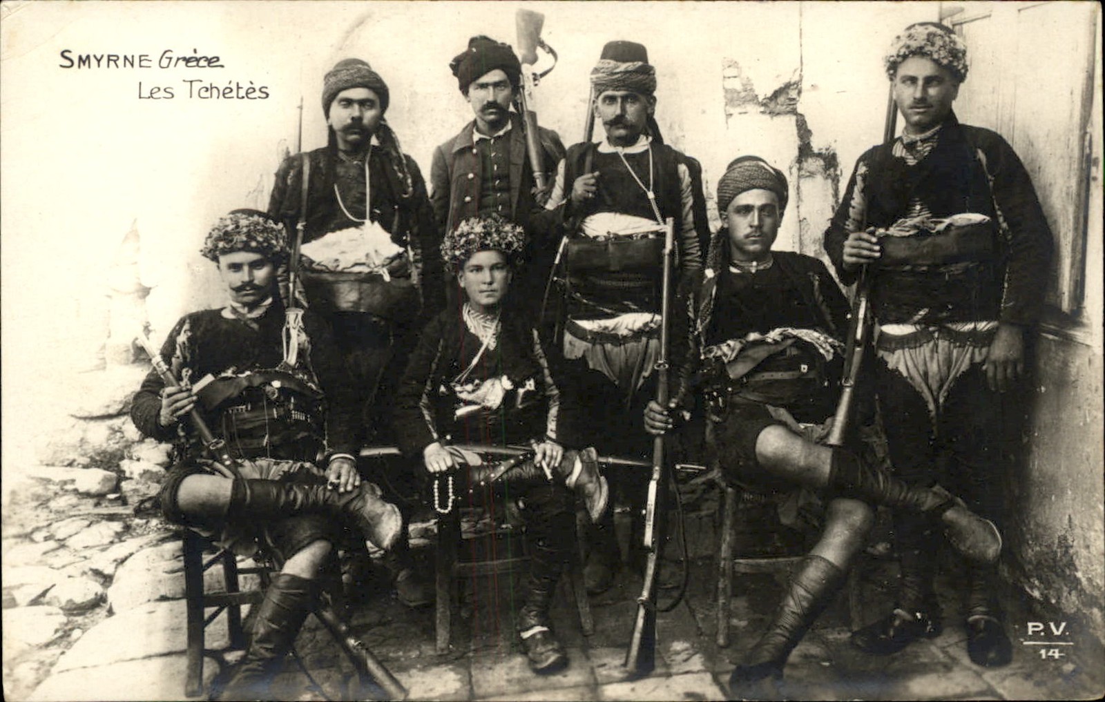 Smyrne Les Tchetes.V. c1900s-10s Real Photo Vintage Postcard bhn Smyrne Les Tchetes.V. c1900s-10s Real Photo Vintage Postcard bhn