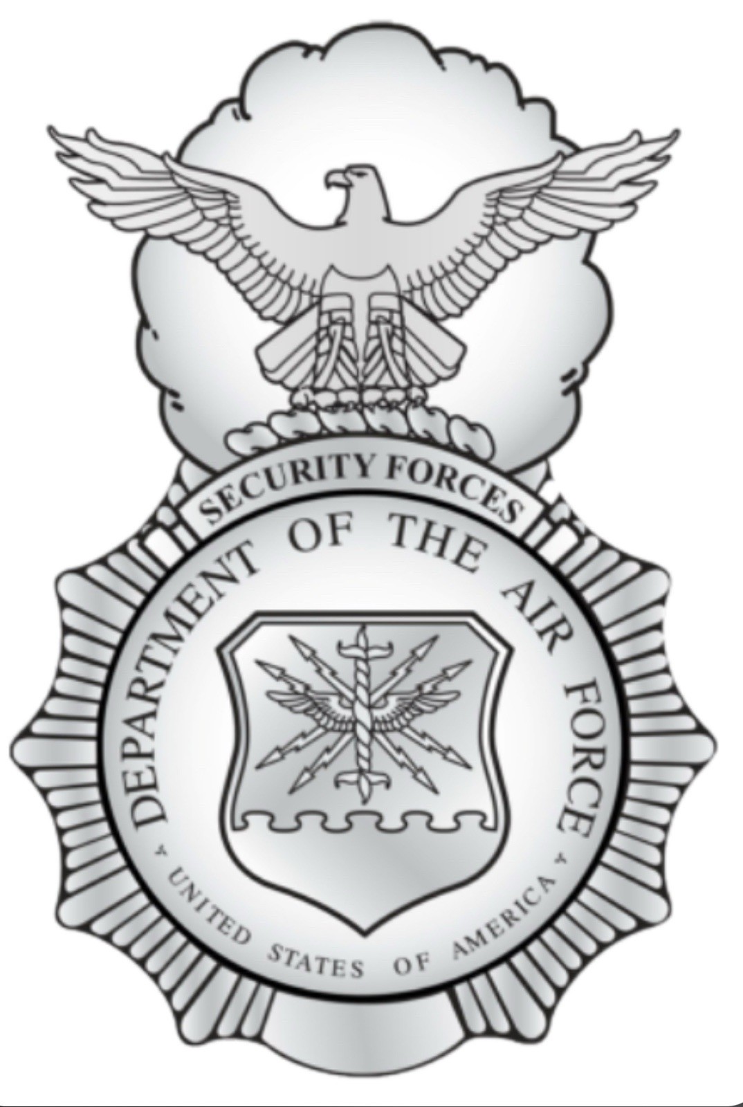 USAF SECURITY FORCES (SF) Badge Sticker/vinyl