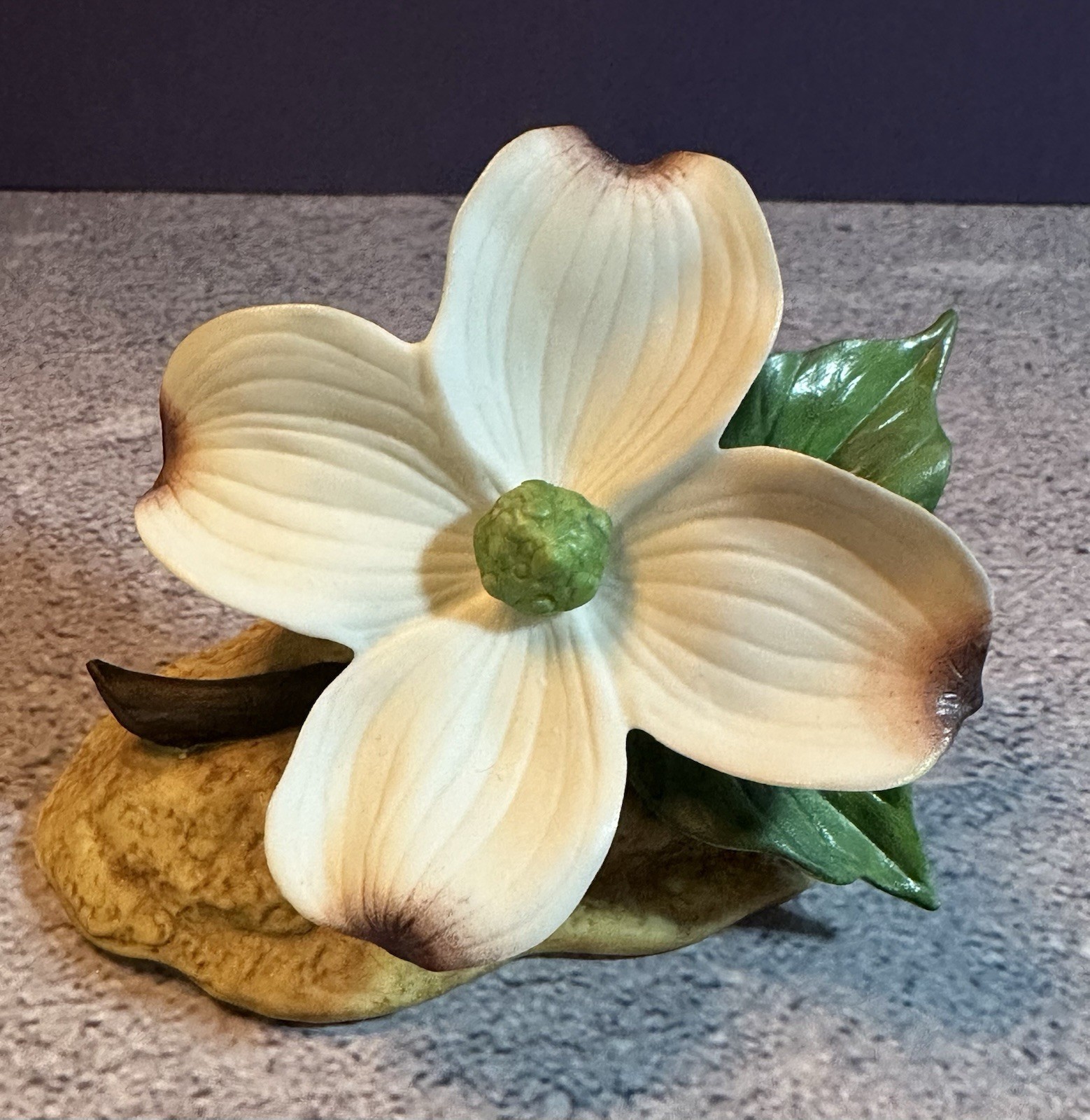 Vintage 1987 Porcelain White Dogwood Flower Figurine Andrea By Sadek 8037 Japan Vintage 1987 Porcelain White Dogwood Flower Figurine Andrea By Sadek 8037 Japan