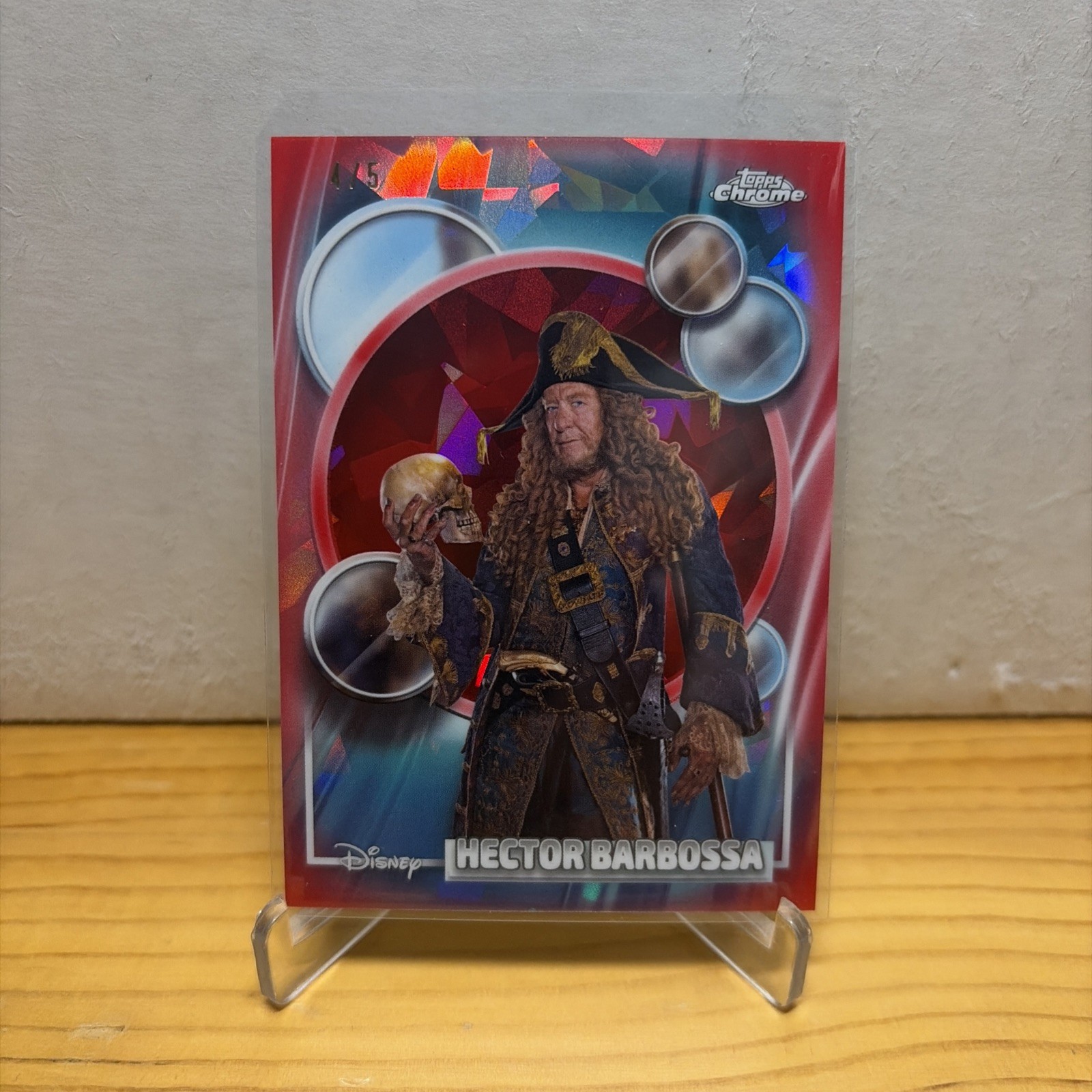 2026 Topps Chrome Disney Pirates of the Caribbean Hector Barbossa #16 Red /5 2026 Topps Chrome Disney Pirates of the Caribbean Hector Barbossa #16 Red /5