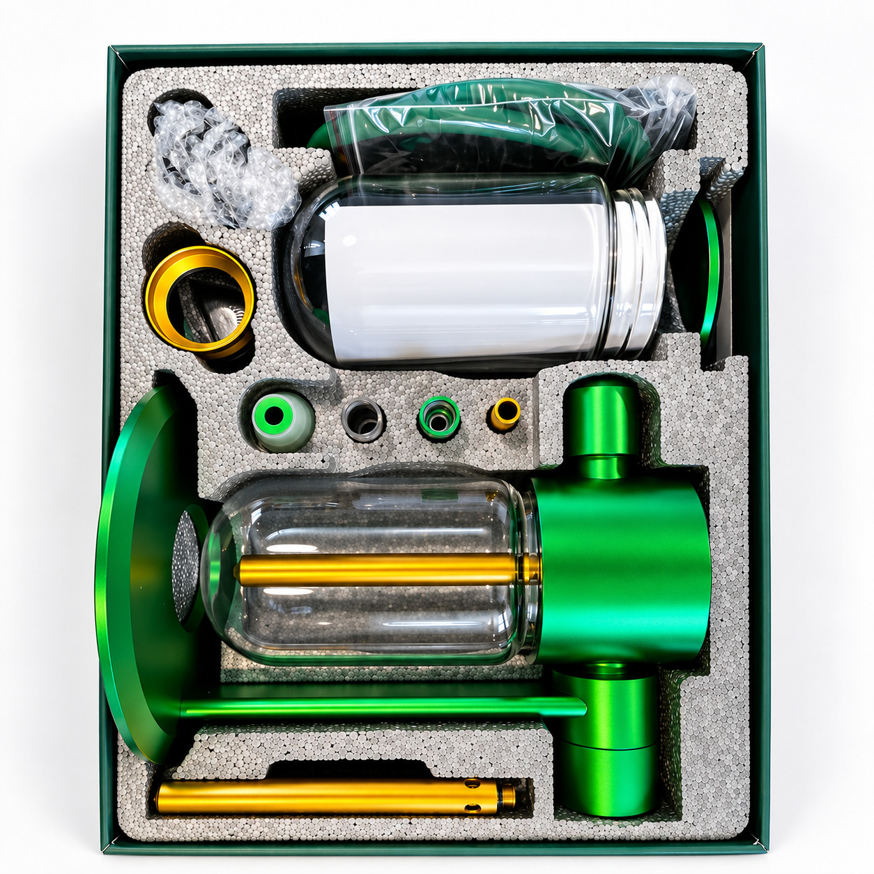 360° Rotating Gravity Hookah Glass Bong Water Pipe Green Standard Box 360° Rotating Gravity Hookah Glass Bong Water Pipe Green Standard Box