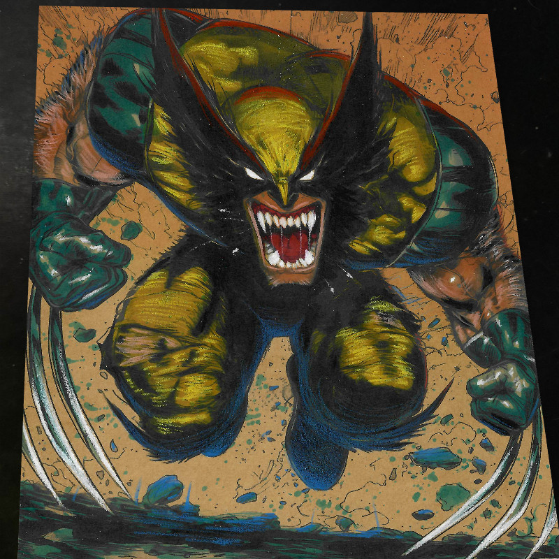 Wolverine X-Men Art Print Signed 8.5x11 | Art by Keyeske