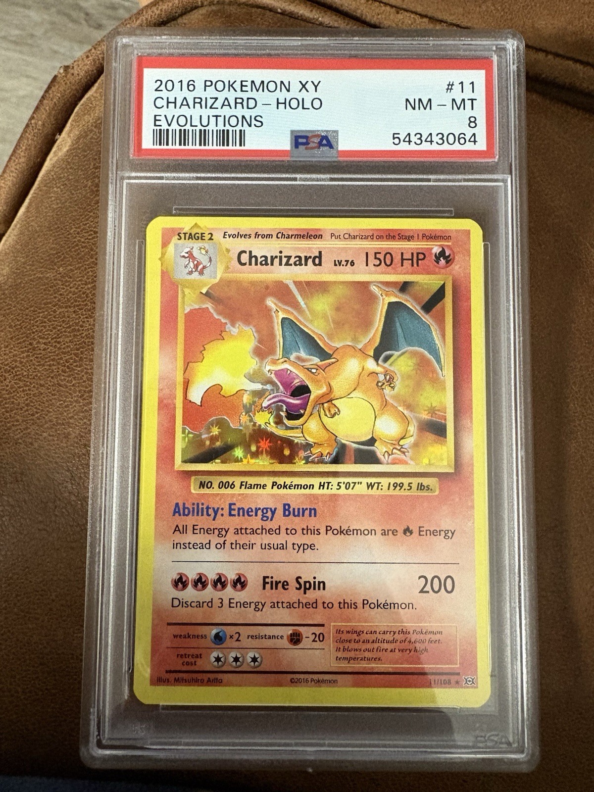 2016 Pokémon Evolutions Charizard Holo 11/108 PSA 8 Cert 54343064 2016 Pokémon Evolutions Charizard Holo 11/108 PSA 8 Cert 54343064