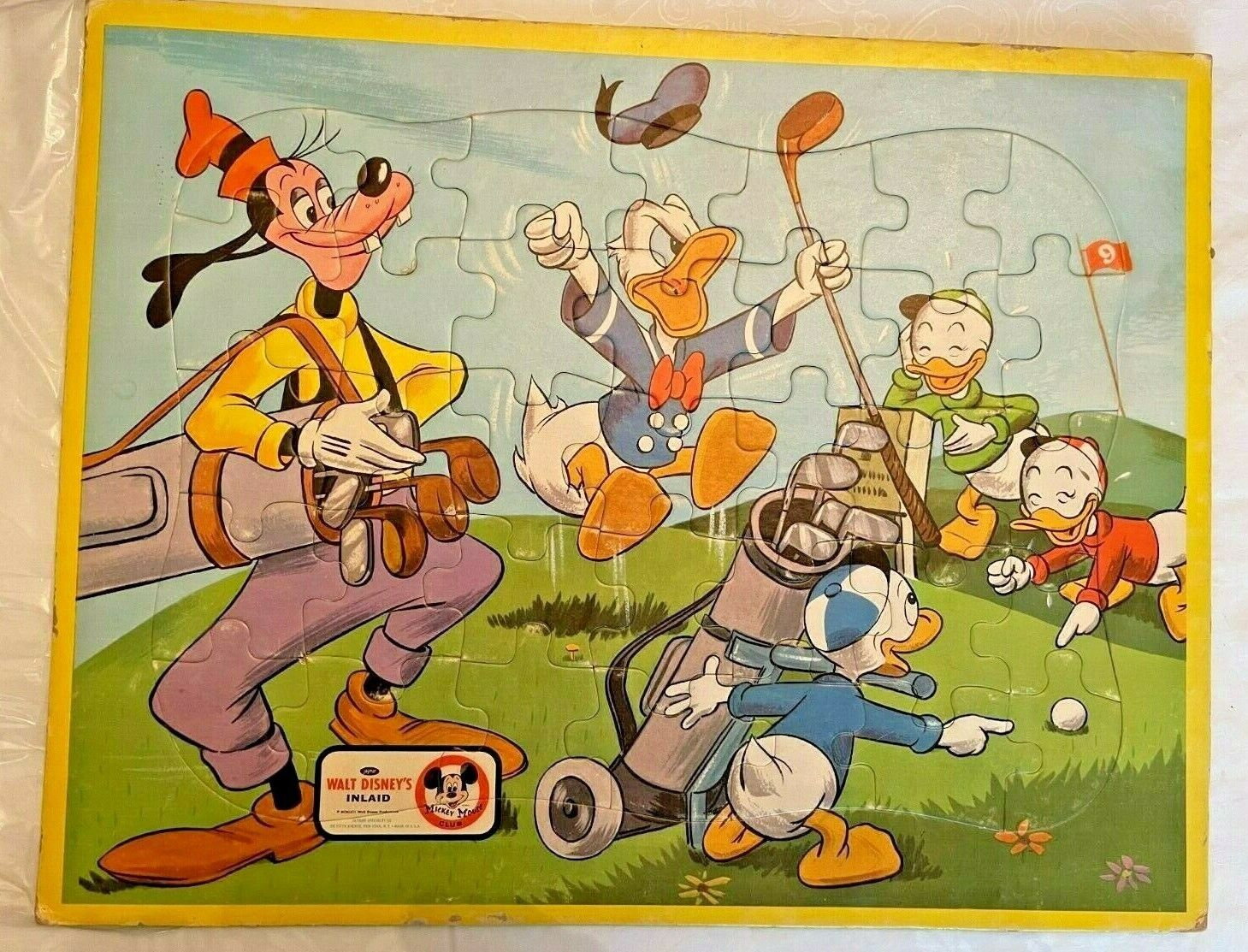 Vintage Donald Duck Golf Golfing Puzzle 1960s Disney 