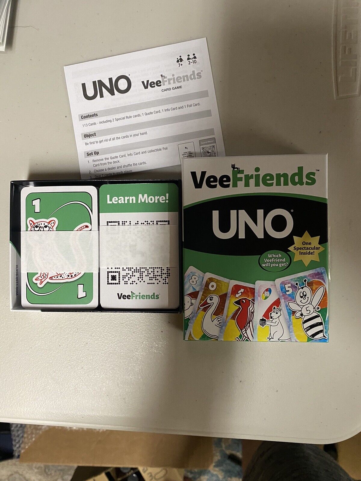 Veefriends UNO playing cards No Rare