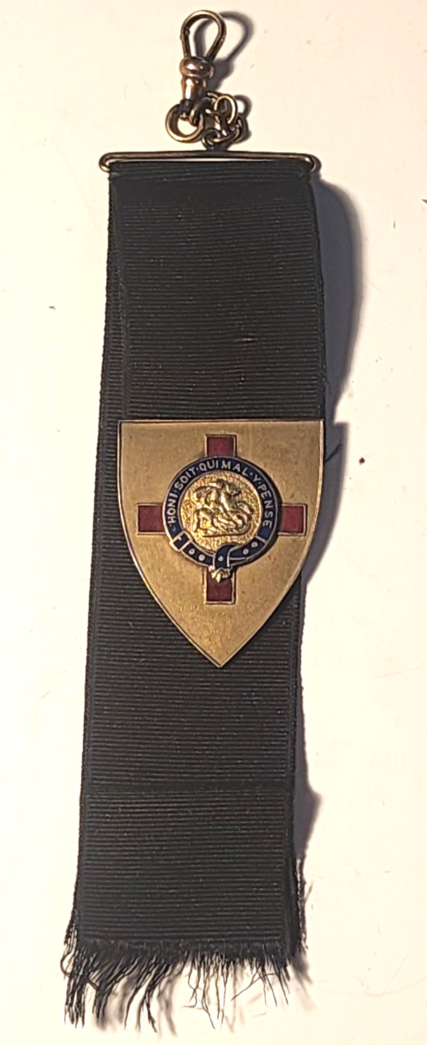 VINTAGE 1924 ORDER OF THE GARTER WATCH FOB ENGRAVED AND NAMED VINTAGE 1924 ORDER OF THE GARTER WATCH FOB ENGRAVED AND NAMED