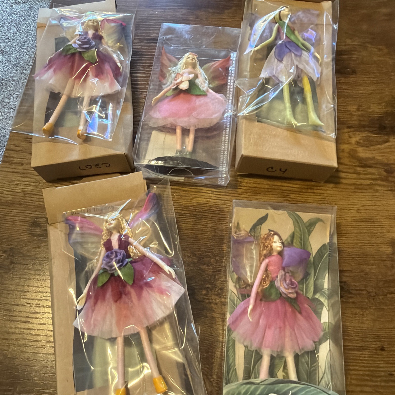 Lot of 6 Vintage Tassie Design Fairy Collections Jewel Fairy 5.5” NIB Thailand Lot of 6 Vintage Tassie Design Fairy Collections Jewel Fairy 5.5” NIB Thailand