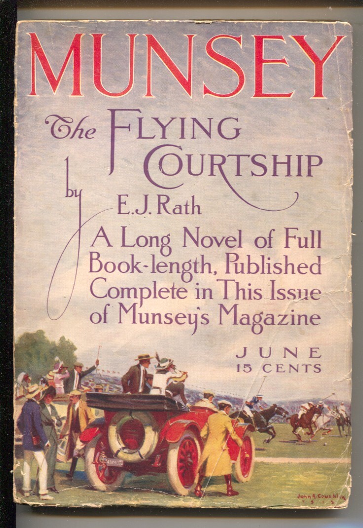 PULP: Munsey 6/1913-Vintage auto at polo game cover by John Coushlin-Zane G... PULP: Munsey 6/1913-Vintage auto at polo game cover by John Coushlin-Zane G...