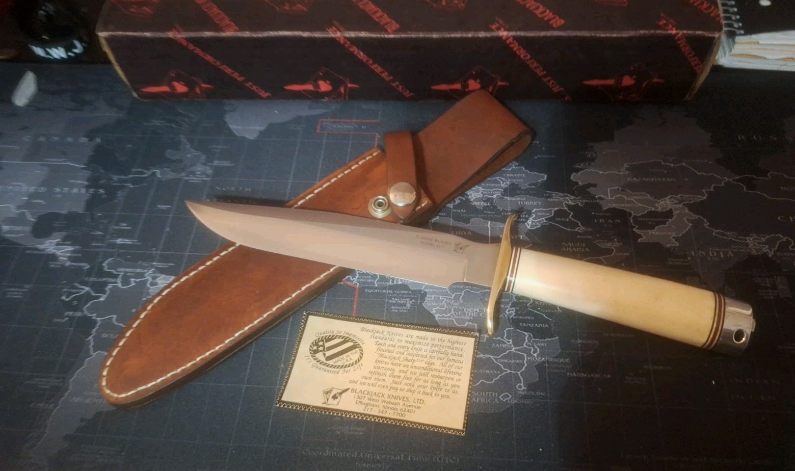 VNTG BLACKJACK 1-7 KNIFE EFFINGHAM ILLINOIS CLASSIC MODEL 1, SMOOTH BONE W/BOX VNTG BLACKJACK 1-7 KNIFE EFFINGHAM ILLINOIS CLASSIC MODEL 1, SMOOTH BONE W/BOX