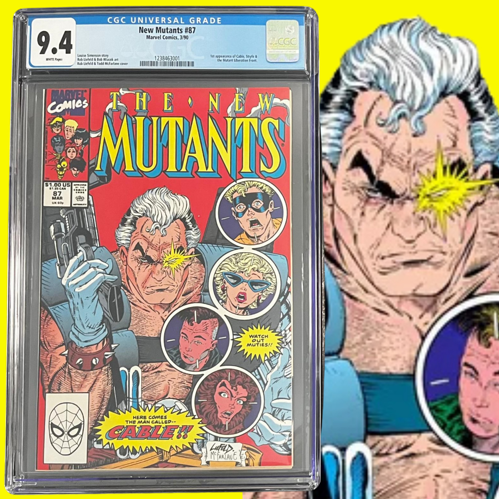 NEW MUTANTS #87 (Marvel, 1990) CGC 9.4 (NM) WP - 1st Print - 1st Cable & Stryfe