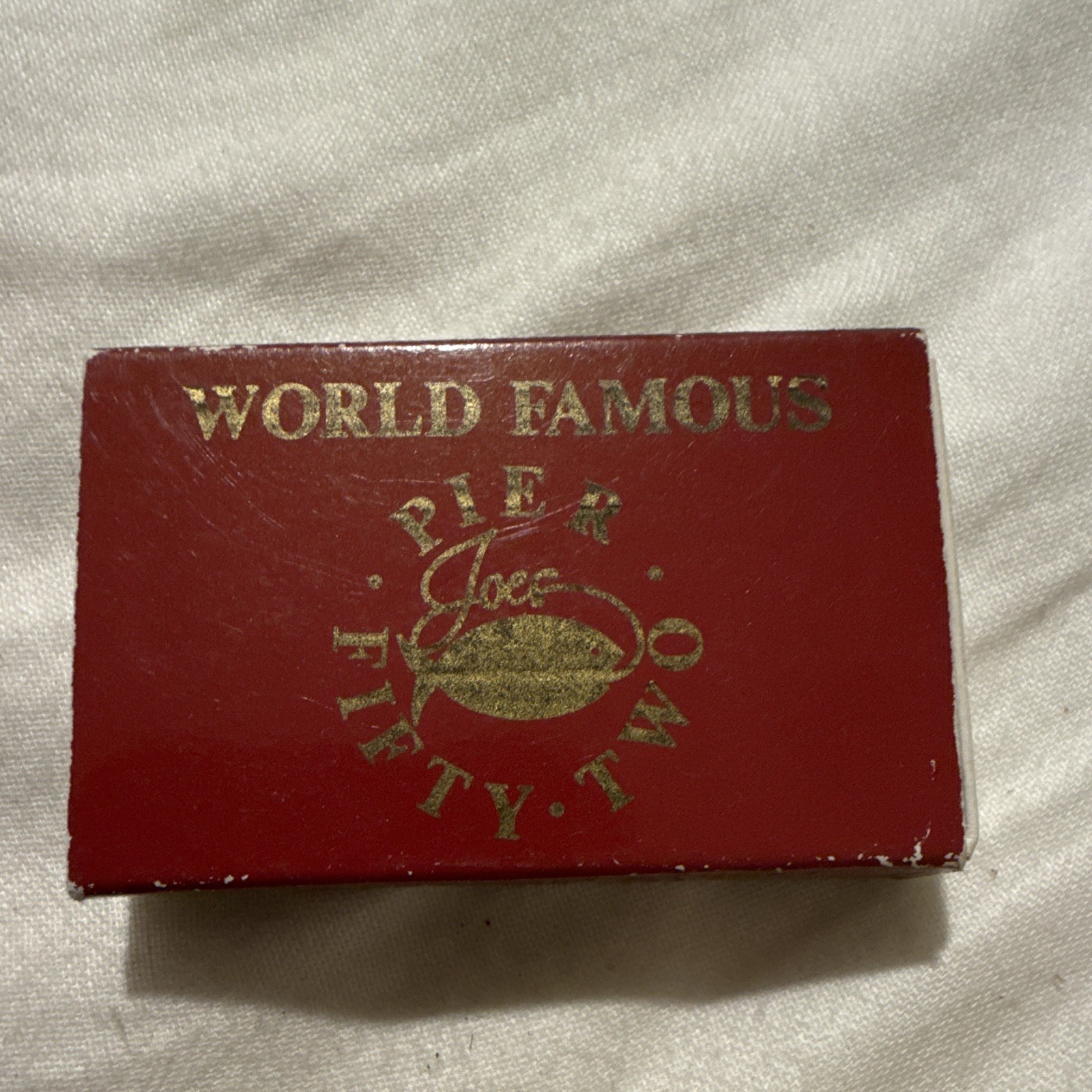 Vintage Red World Famous Pie Company Advertising Matchbox Full of Matches