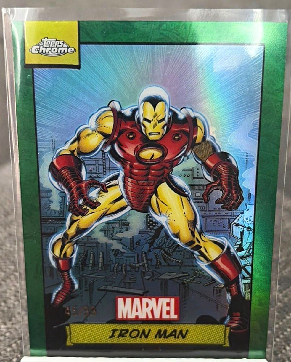 Topps 2024 Topps Chrome Marvel Iron Man #13 True Green Refractor /99 *SUB RDY* Topps 2024 Topps Chrome Marvel Iron Man #13 True Green Refractor /99 *SUB RDY*