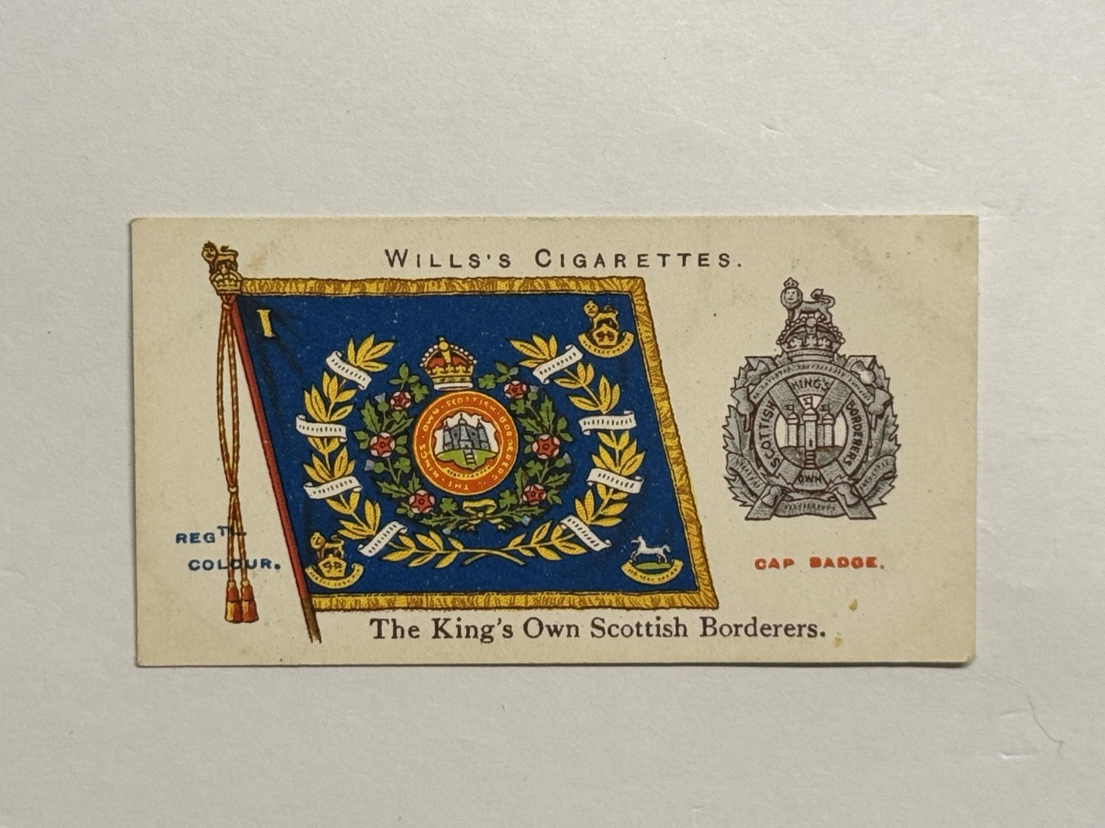 1908-1912 Wills's Cigarettes The King's Own Scottish Borderers #26 First Series 1908-1912 Wills's Cigarettes The King's Own Scottish Borderers #26 First Series
