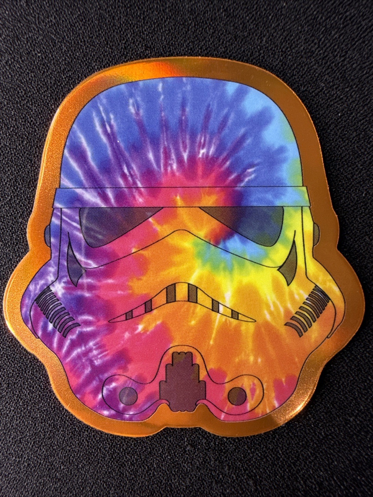 2026 Topps Chrome Star Wars Stormtrooper Helmet Tie-Dye Orange Bookend 25/25