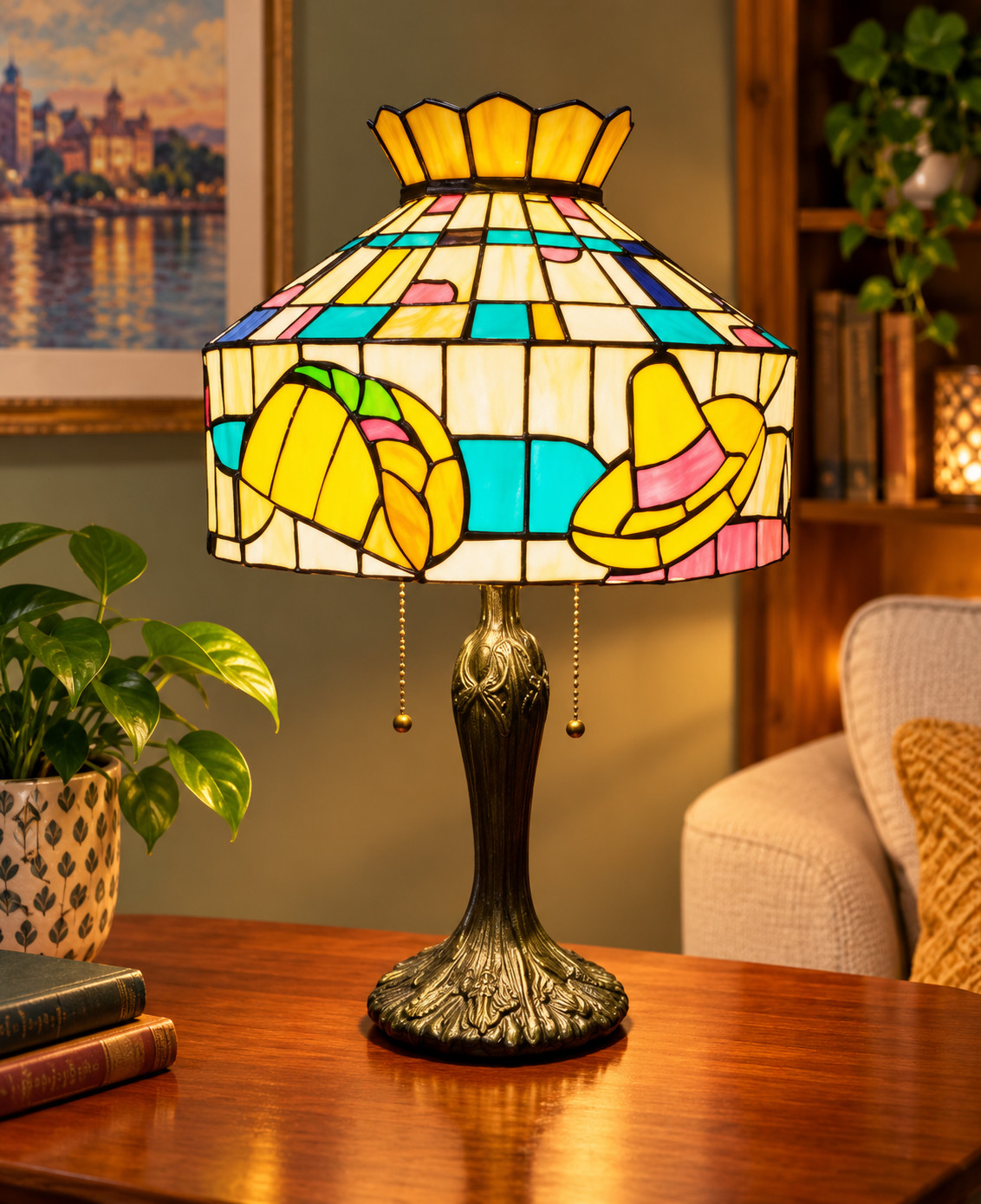 Taco Bell Tiffany Style Handmade Stained Glass Lamp Taco Bell Tiffany Style Handmade Stained Glass Lamp