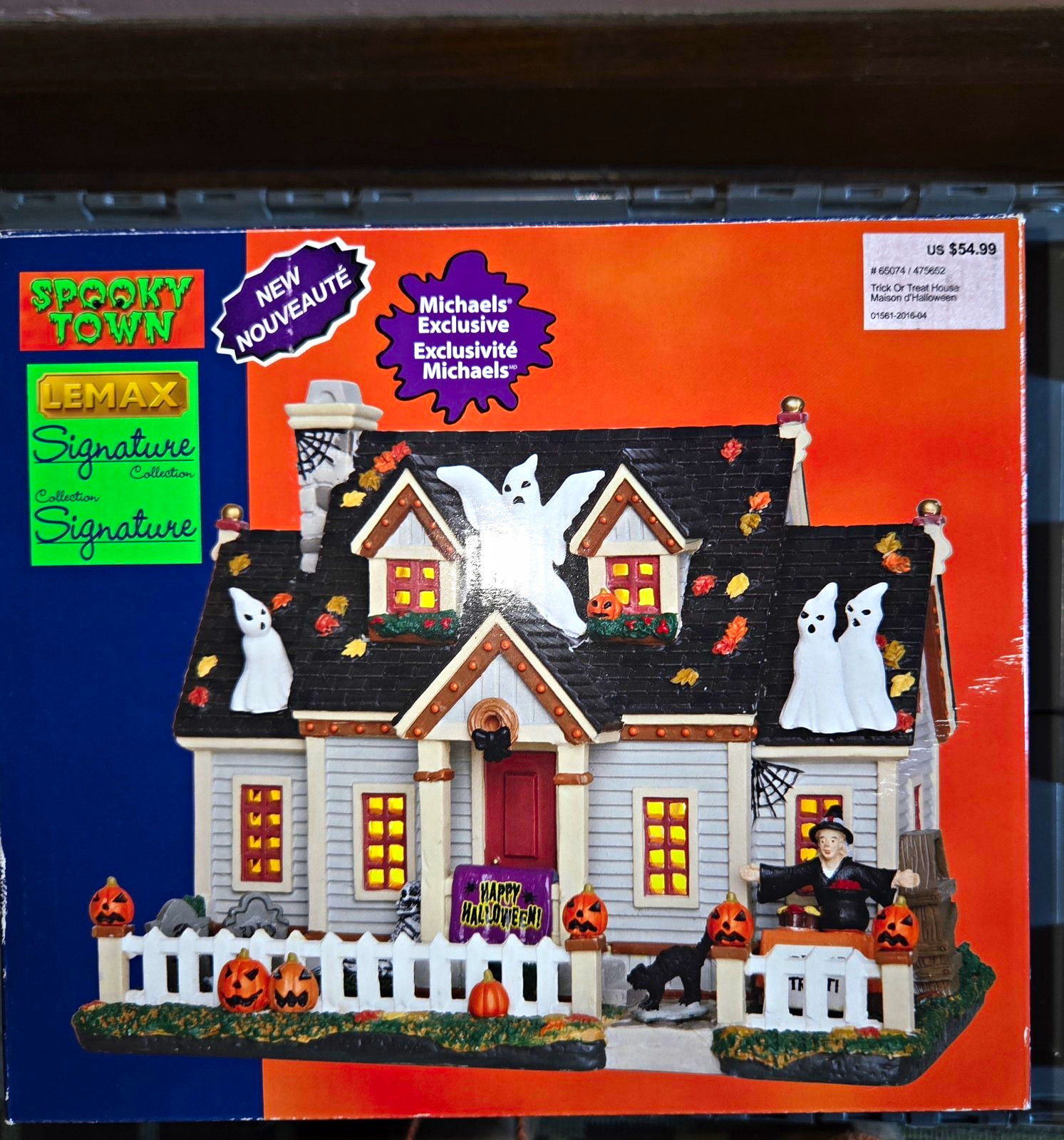 Lemax Halloween Spooky Town Trick or Treat House #65074 with Box Lemax Halloween Spooky Town Trick or Treat House #65074 with Box