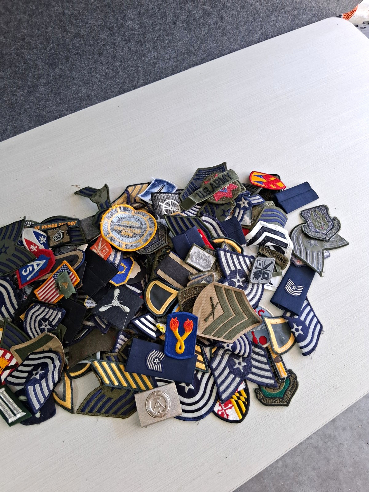Huge Lot of 236 Vintage Military Patches U.S. Army Navy Air Force Marines
