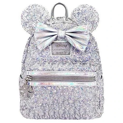 LOUNGEFLY X LASR Exclusive Disney Holographic Sequin Minnie Mini Backpack LOUNGEFLY X LASR Exclusive Disney Holographic Sequin Minnie Mini Backpack
