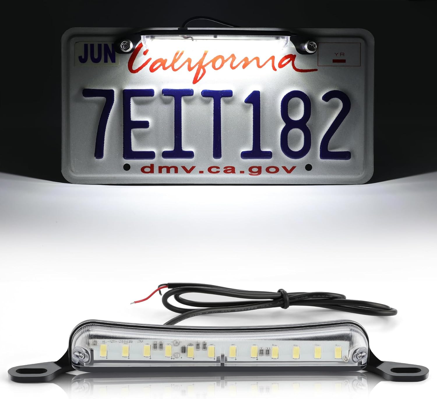 License Plate LED Light, Extremely Bright Assembly for Trailer UTV ATV Truck RV License Plate LED Light, Extremely Bright Assembly for Trailer UTV ATV Truck RV