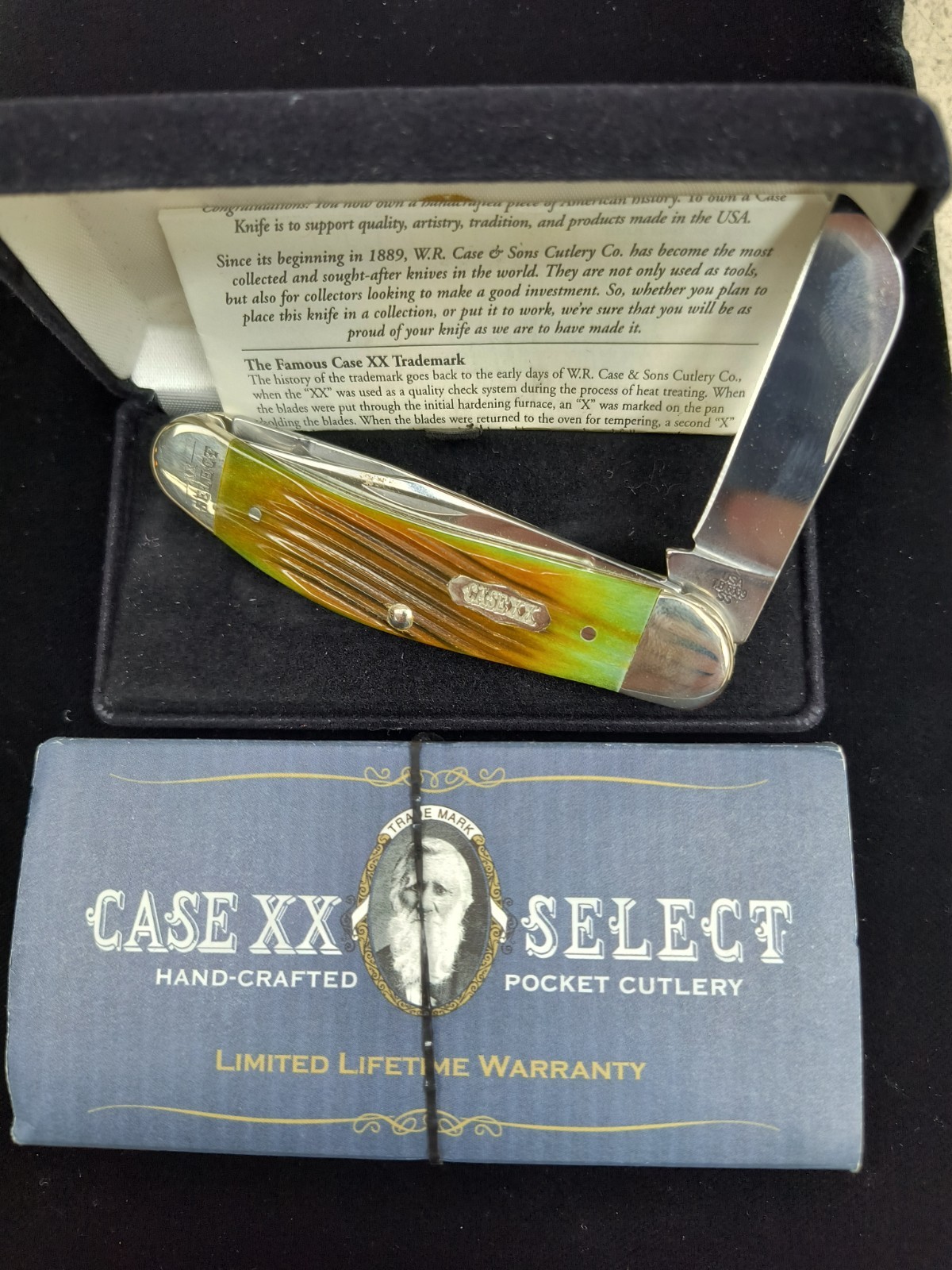 2011 CASE XX SELECT TB6339 SS MOSS GREEN WINTERBOTTOM BONE SOWBELLY POCKET KNIFE 2011 CASE XX SELECT TB6339 SS MOSS GREEN WINTERBOTTOM BONE SOWBELLY POCKET KNIFE