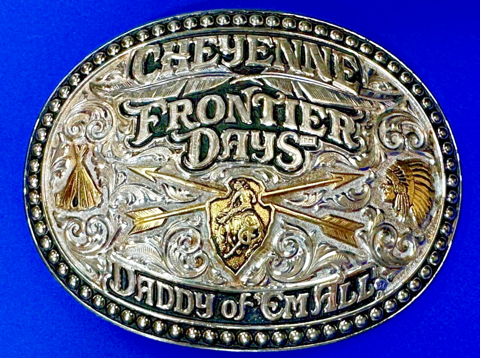 Cheyenne Frontier Days - Daddy Of Em All 5Th In Series Trophy Style Belt Buckle