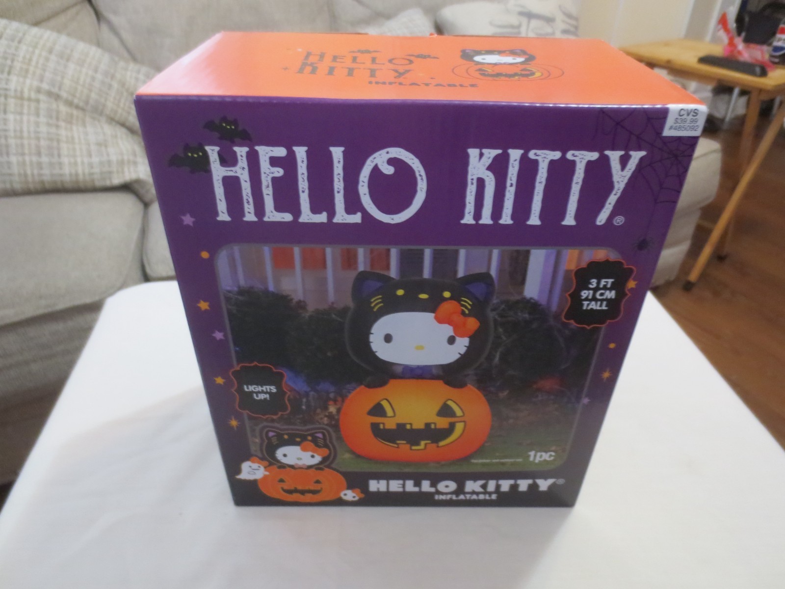 2024 Gemmy Industries, 3ft Hello Kitty Inflatable, New in Box 2024 Gemmy Industries, 3ft Hello Kitty Inflatable, New in Box