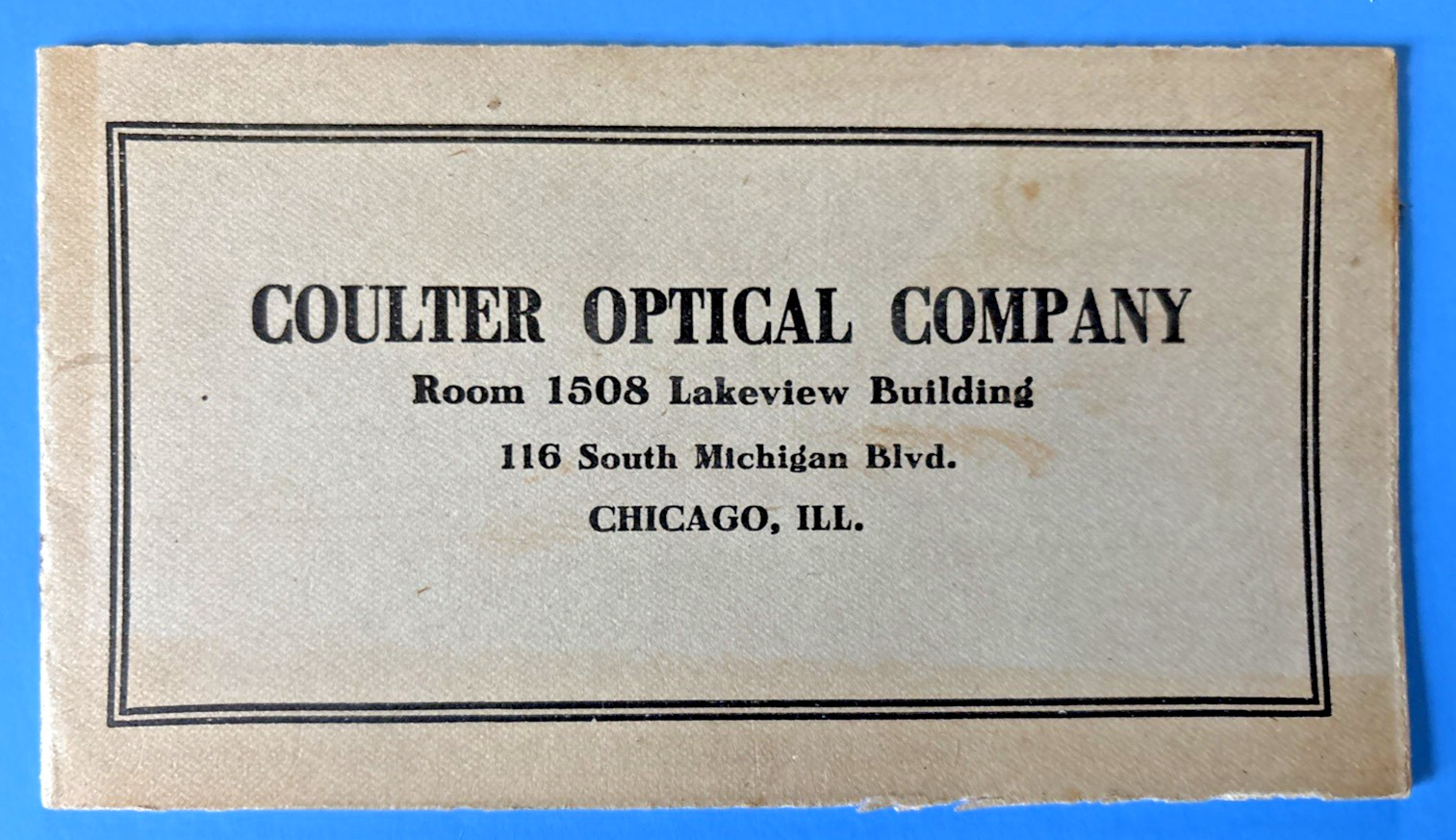 EYEGLASSES CATALOG 1921 Coulter Optical Company Chicago Library Spectacles +++