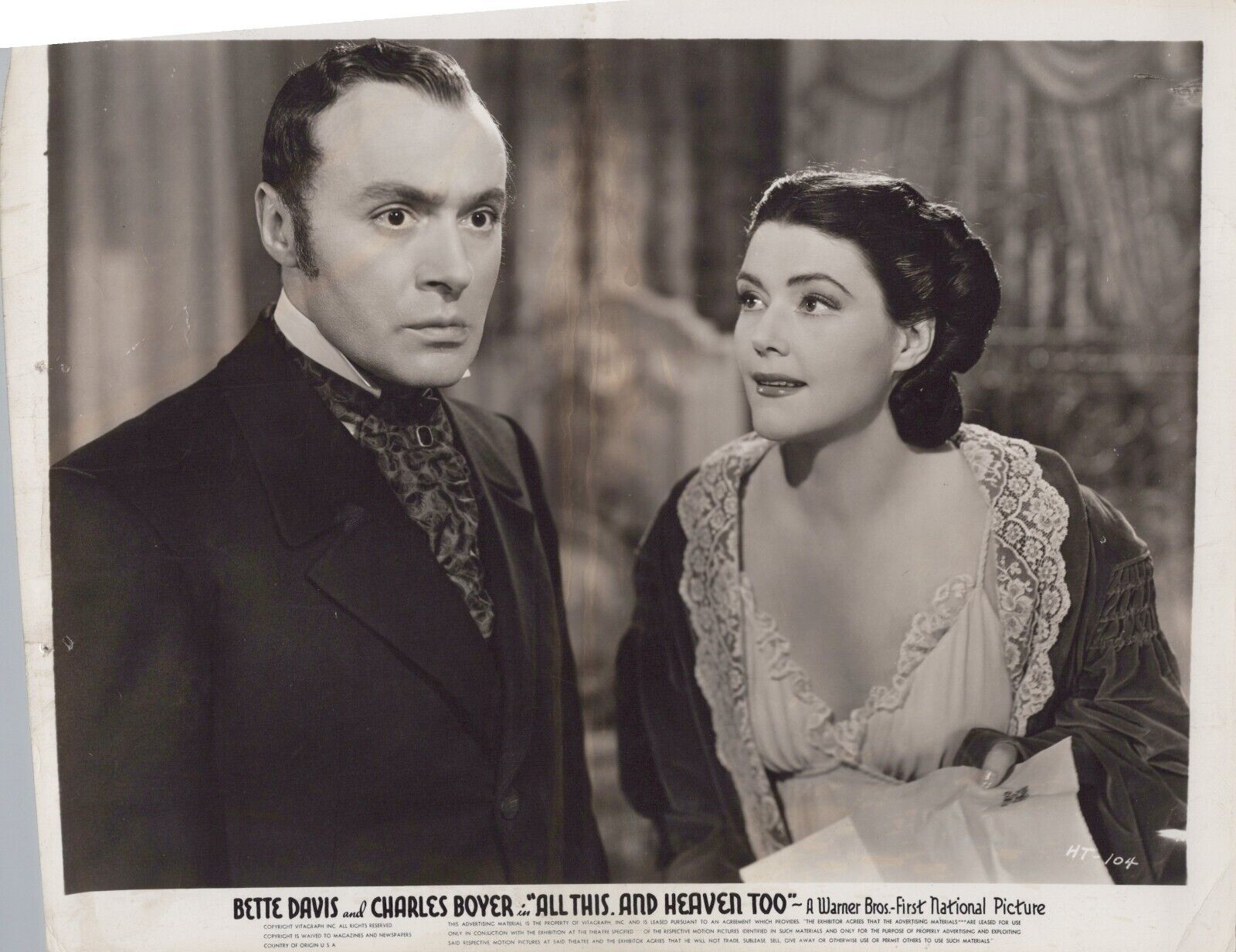 Barbara O\'Neil + Charles Boyer in All This, and Heaven Too (1939) 🎬 Photo K 301