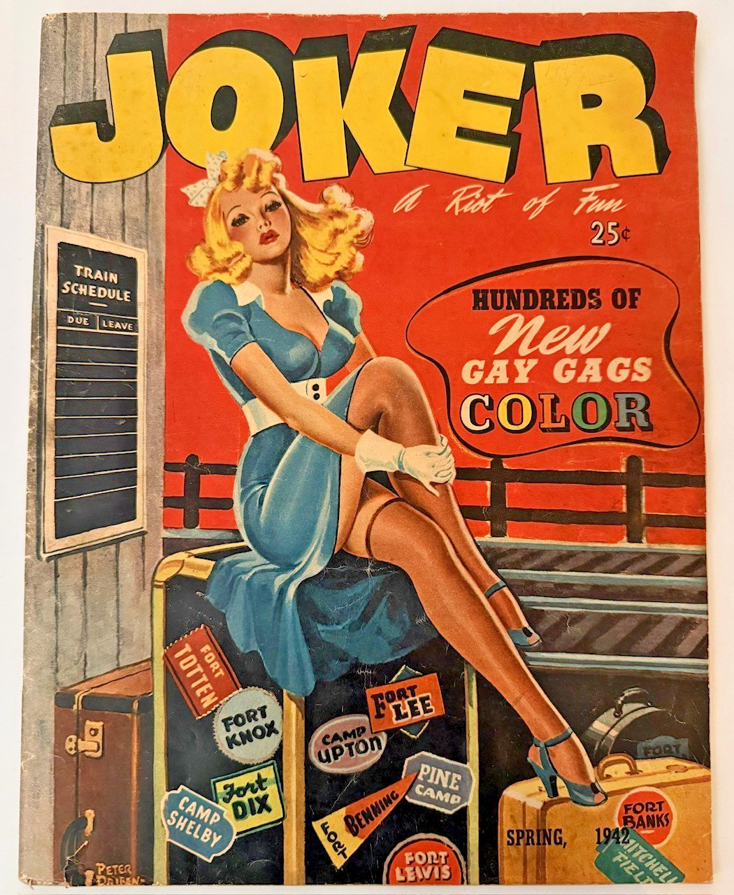 1942 JOKER MAGAZINE #1 Peter Driben COVER Pin-Up Comic book style cartoons photo 1942 JOKER MAGAZINE #1 Peter Driben COVER Pin-Up Comic book style cartoons photo