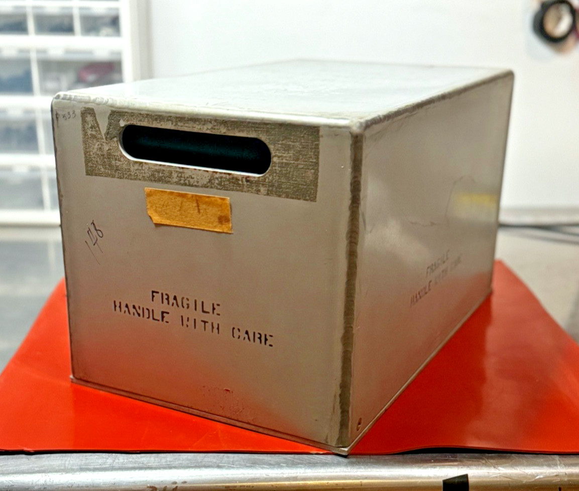NASA-JPL Rocket Motor Steel Shipping Enclosure w/mount NASA-JPL Rocket Motor Steel Shipping Enclosure w/mount