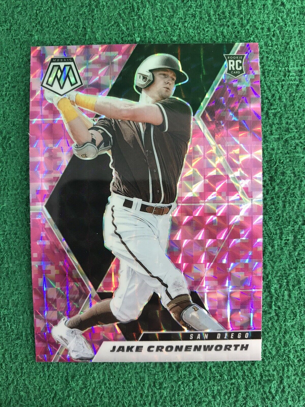 2021 Panini Mosaic Baseball Jake Cronenworth Pink Prizm Rookie Card #250