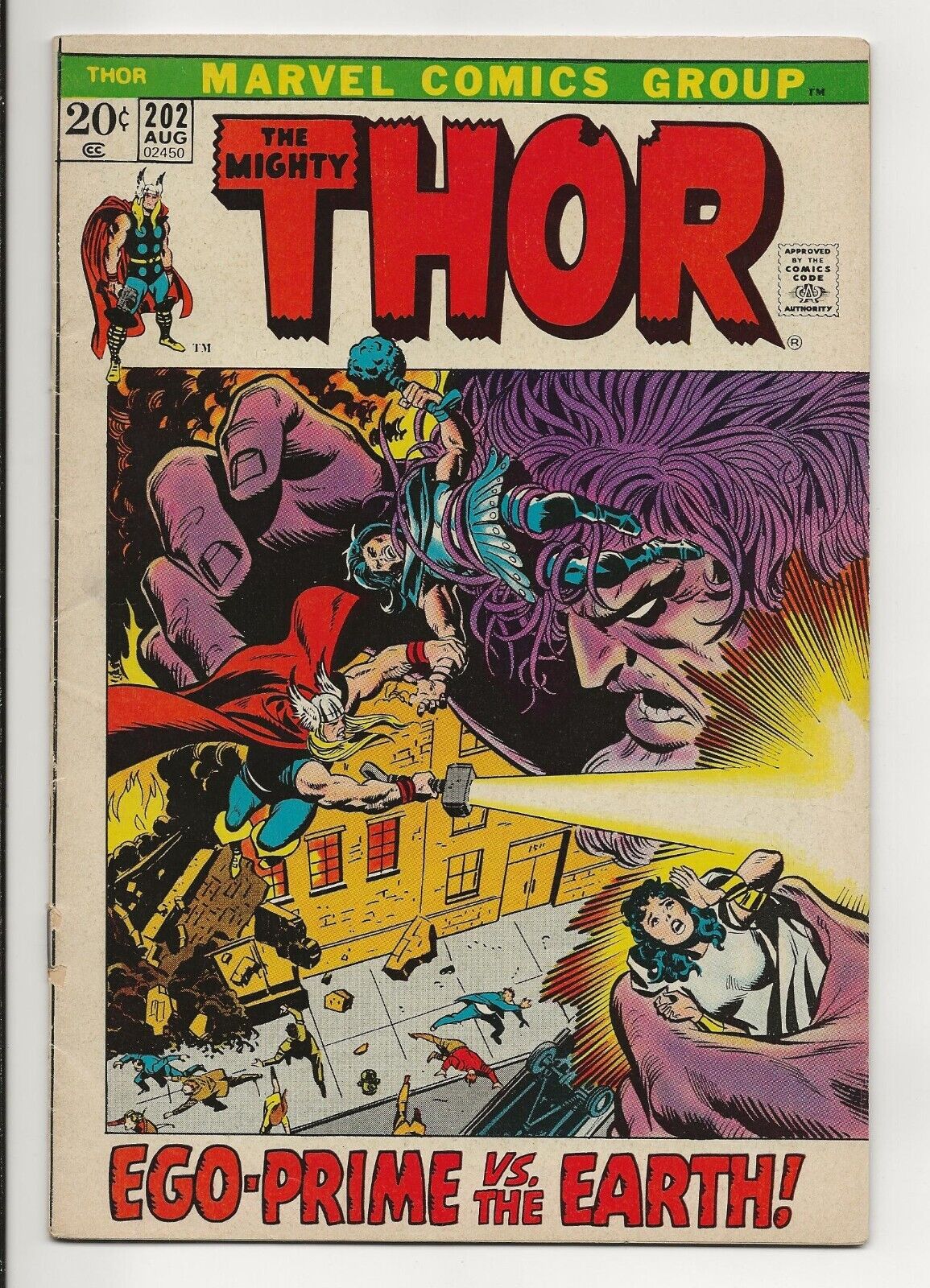 Thor #202 VG/FN (Marvel 1972) 1st Ego Prime / Buscema Cover / 1st Jason Kimball
