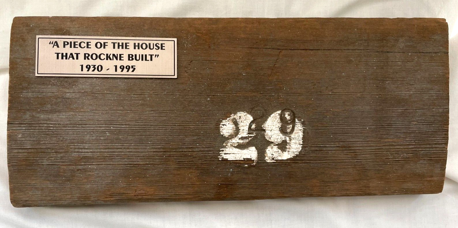 Authentic Original Notre Dame Stadium Seat Bench Plank With COA From ND