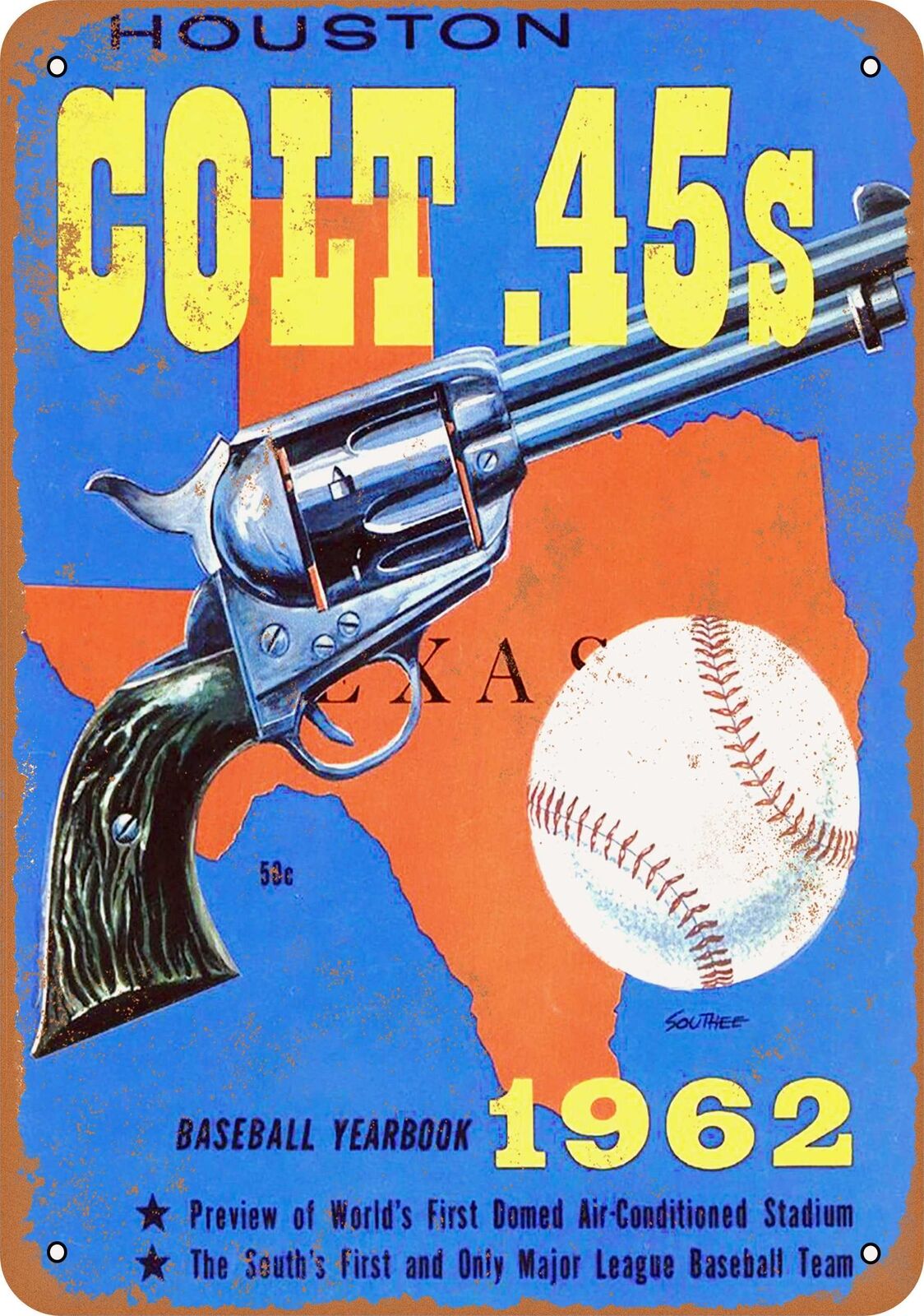 Metal Sign - 1962 Houston Colt .45s Baseball -- Vintage Look