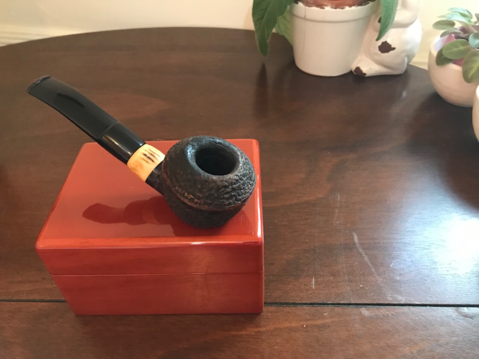 Vintage Italy L'Anatra Dalle Uova D'Oro Sandblasted Finish Smoking Pipe Used Vintage Italy L'Anatra Dalle Uova D'Oro Sandblasted Finish Smoking Pipe Used
