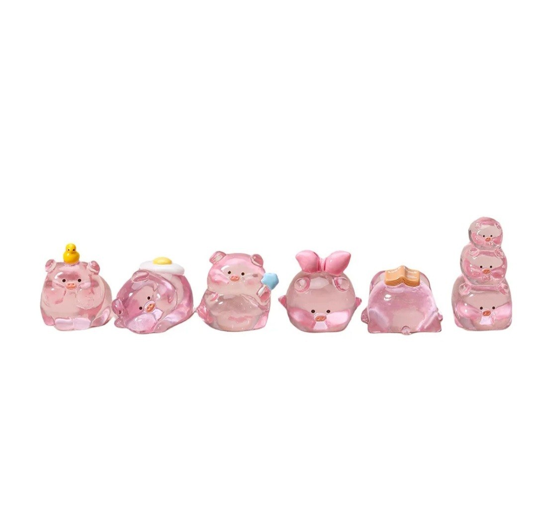 Miniature Piglets Set of 12 Tiny Pigs Pink = 2 Sets Miniature Piglets Set of 12 Tiny Pigs Pink = 2 Sets
