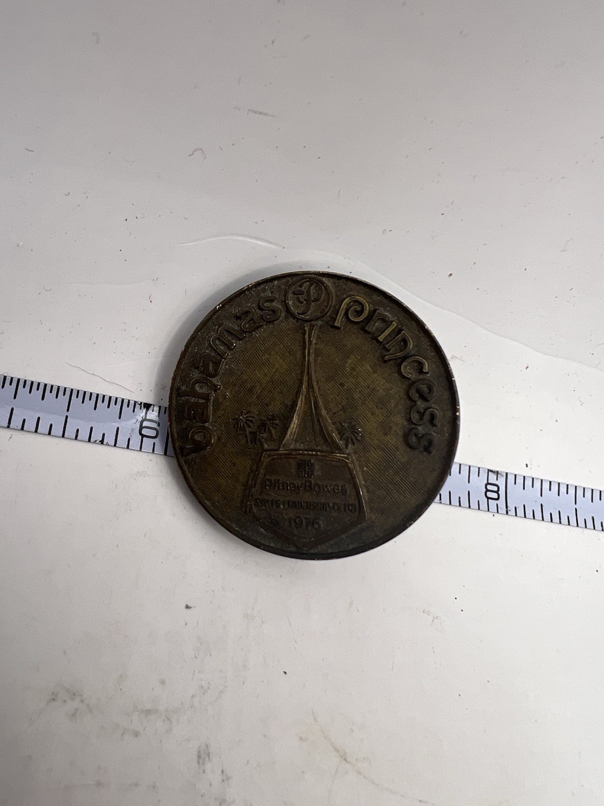 Vintage 1976 Pitney Bowes Sales Presidents Club Bahamas Princess Pin