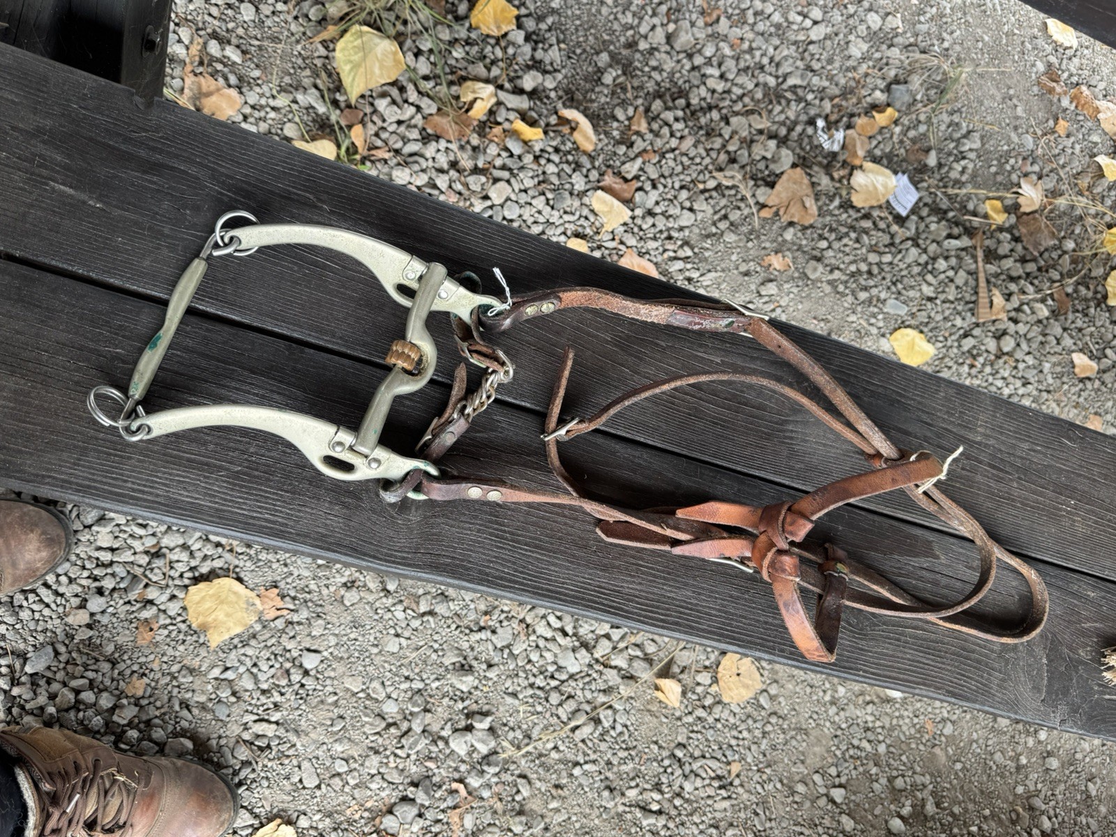 Vintage Buckaroo Leather Headstall*Brow Band Quick Curb bit 5” Vintage Buckaroo Leather Headstall*Brow Band Quick Curb bit 5”