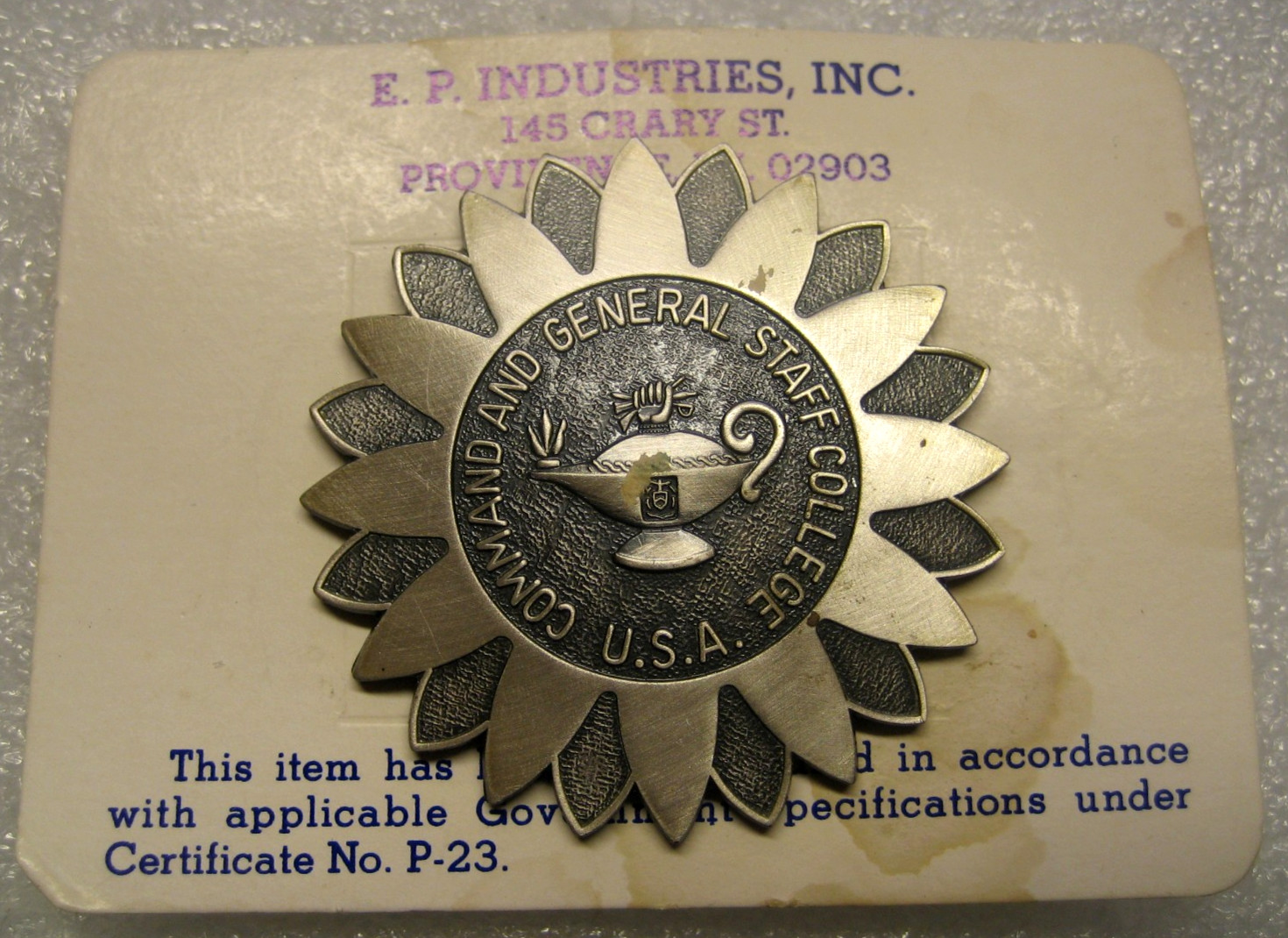 USA Command and General Staff College Badge, Military badge USA Command and General Staff College Badge, Military badge