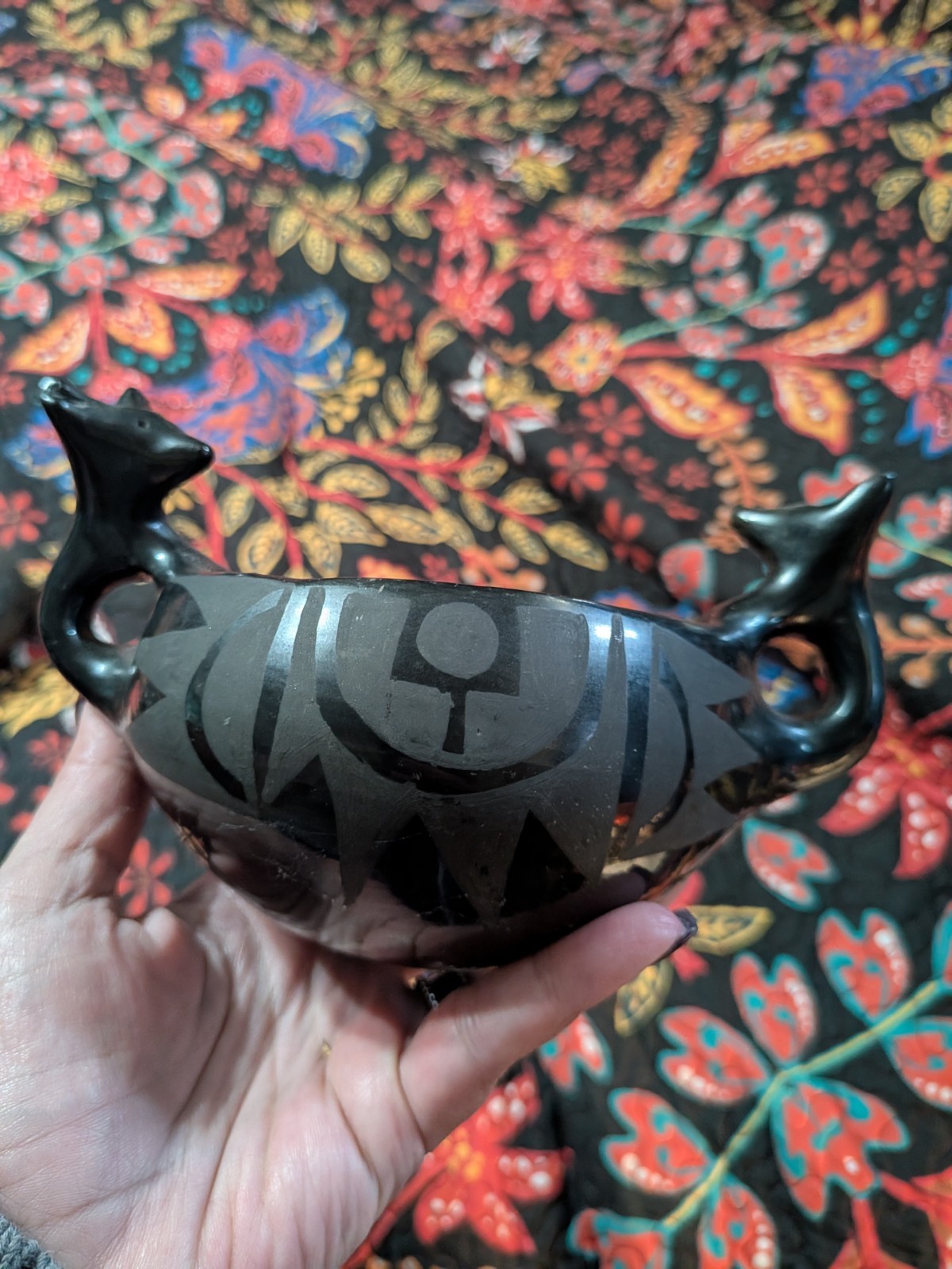 JULIA MARTINEZ Santa Clara Pueblo Blackware Vase Signed 7 JULIA MARTINEZ Santa Clara Pueblo Blackware Vase Signed 7