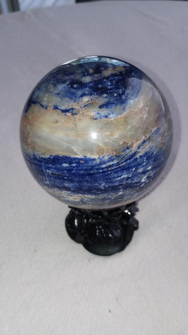 2.8 LB Blue Sodalite Ball Sphere Healing Crystal Natural Gemstone Quartz Stone 2.8 LB Blue Sodalite Ball Sphere Healing Crystal Natural Gemstone Quartz Stone