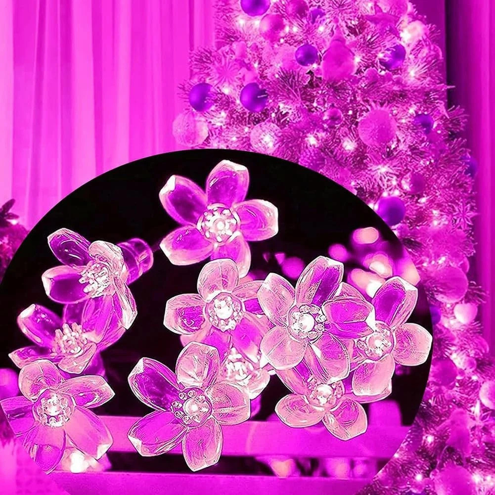 Fairy Flower String Lights Outdoor Decorative Lights 33 Feet 100LED Starry Cherr Fairy Flower String Lights Outdoor Decorative Lights 33 Feet 100LED Starry Cherr