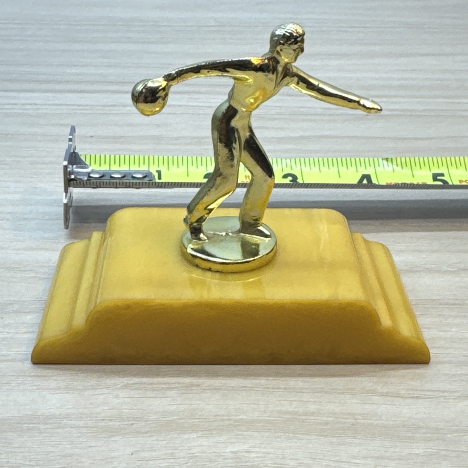 Vintage 1940s Bowling Trophy Butterscotch Bakelite Base Art Deco Jenkins MD Vintage 1940s Bowling Trophy Butterscotch Bakelite Base Art Deco Jenkins MD